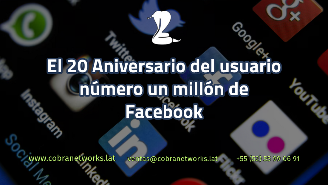 El 20 Aniversario del usuario número un millón de: