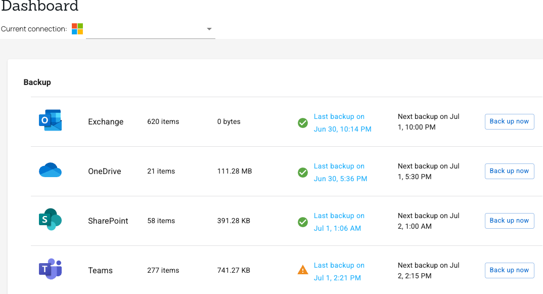 Servicio de respaldo para Microsoft 365 Barracuda Cloud-to-Cloud