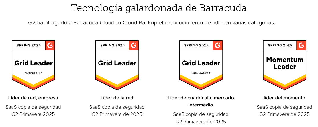 Servicio de respaldo para Microsoft 365 Barracuda Cloud-to-Cloud