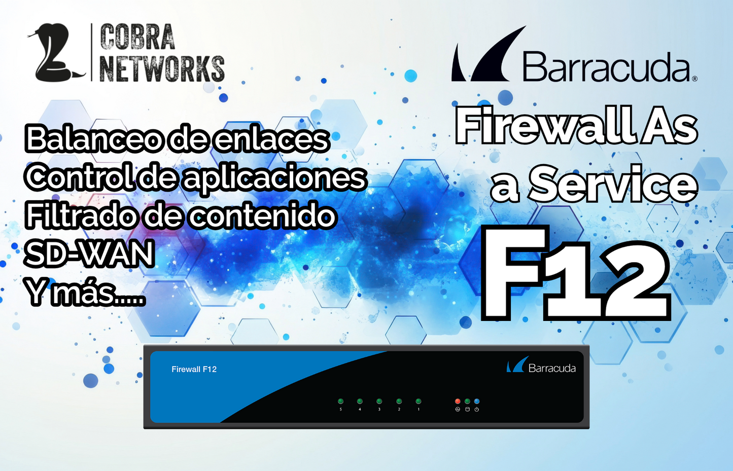 Firewall As a Service con Barracuda CloudGen Firewall F12 12 meses de servicio administrado