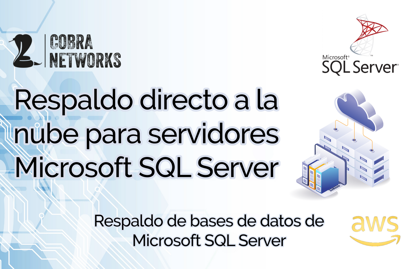 Respaldo directo a la nube para Servidores Microsoft SQL Server suscripción anual.