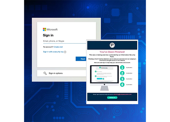 Servicio anual de simulación de ciberataques phishing y capacitación para usuarios empresariales.