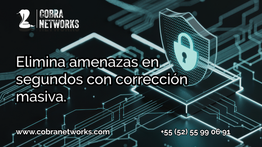 Elimina amenazas en segundos con corrección masiva.