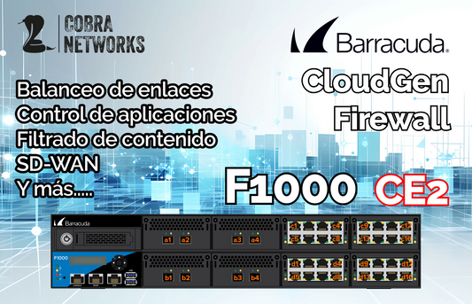 Barracuda CloudGen Firewall F1000B.CE2 con 1 Year EU+IR