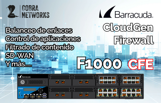 Barracuda CloudGen Firewall F1000B.CFE con 1 Year EU+IR