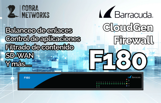 Barracuda CloudGen Firewall F180 con 1 Year EU+IR