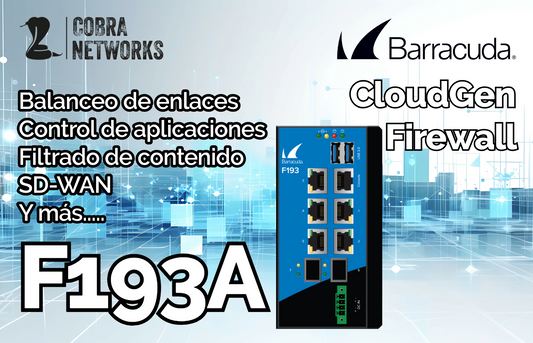 Barracuda CloudGen Firewall F193A.R con 1 Year EU+IR