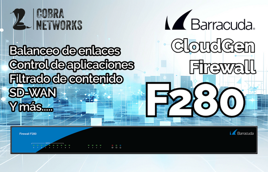 Barracuda CloudGen Firewall F280 con 1 Year EU+IR+ATP+MP