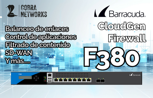 Barracuda CloudGen Firewall F380 con 1 Year EU+IR